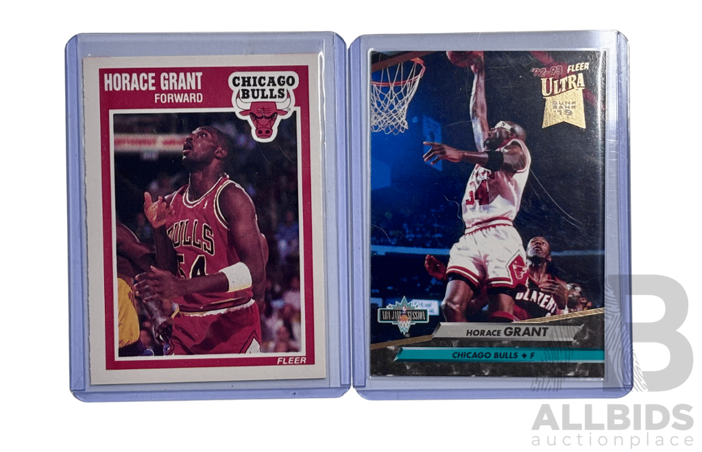 Horace Grant Bulls Era Fleer and Ultra Pair