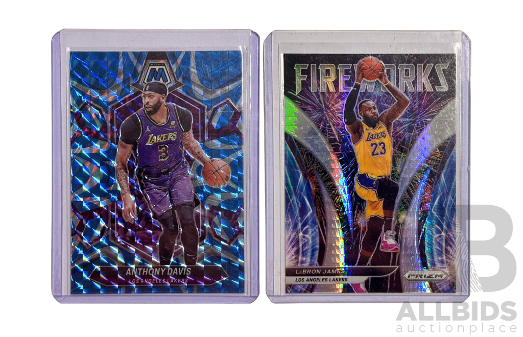 Anthony Davis and LeBron James Lakers Premium Inserts