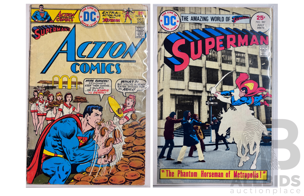Action Comics & Superman Comic Pair