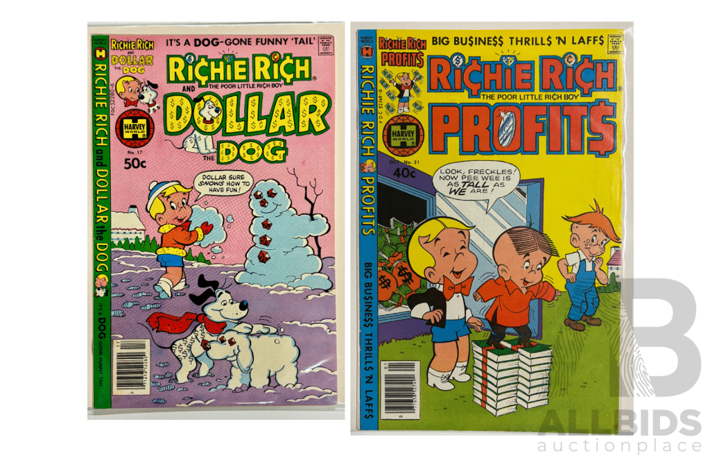Richie Rich Dollar Dog & Profits Comic Pair