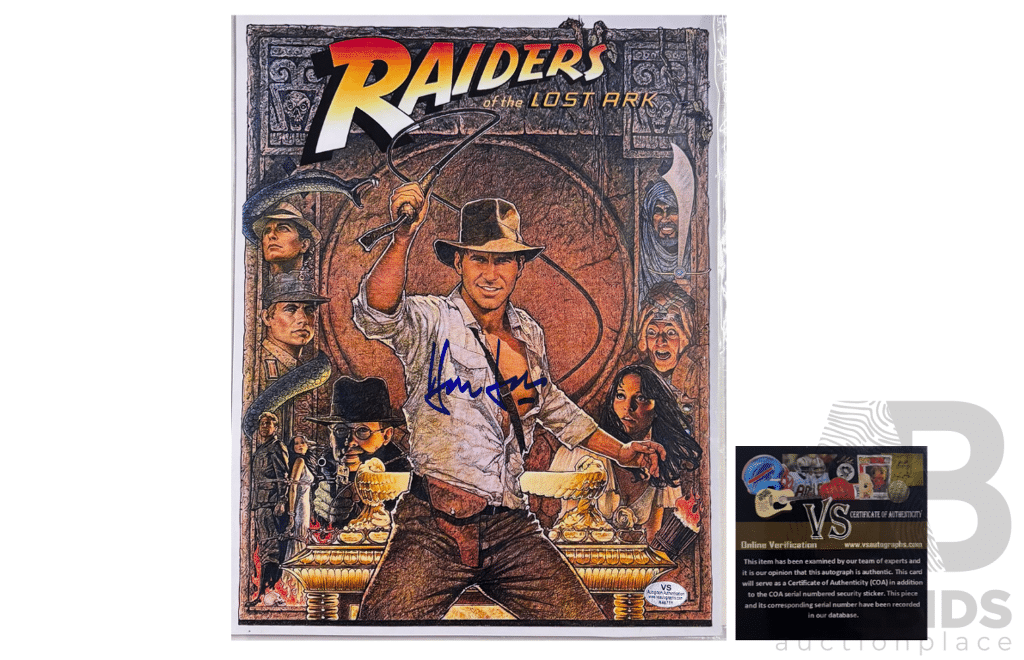Harrison Ford Signed Raiders of the Lost Ark Photograph with COA