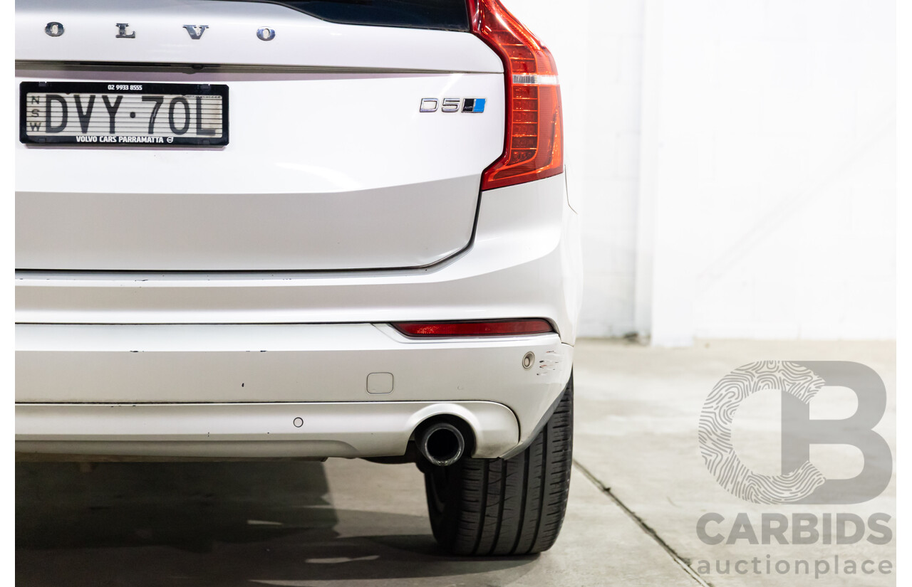 02/2018 Volvo XC90 D5 Momentum (AWD) 256 MY18 4d Wagon Bright Silver Metallic Turbo Diesel 2.0L