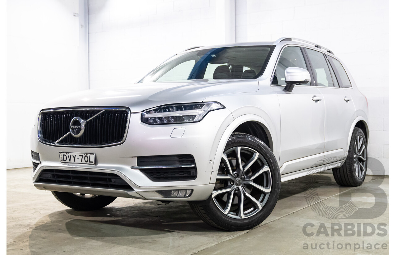 02/2018 Volvo XC90 D5 Momentum (AWD) 256 MY18 4d Wagon Bright Silver Metallic Turbo Diesel 2.0L