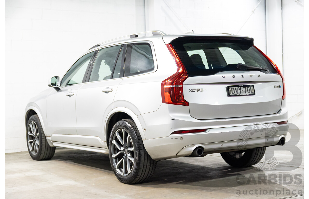 02/2018 Volvo XC90 D5 Momentum (AWD) 256 MY18 4d Wagon Bright Silver Metallic Turbo Diesel 2.0L