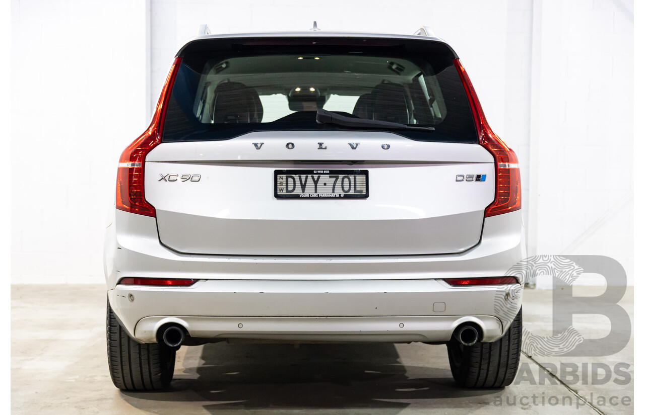02/2018 Volvo XC90 D5 Momentum (AWD) 256 MY18 4d Wagon Bright Silver Metallic Turbo Diesel 2.0L