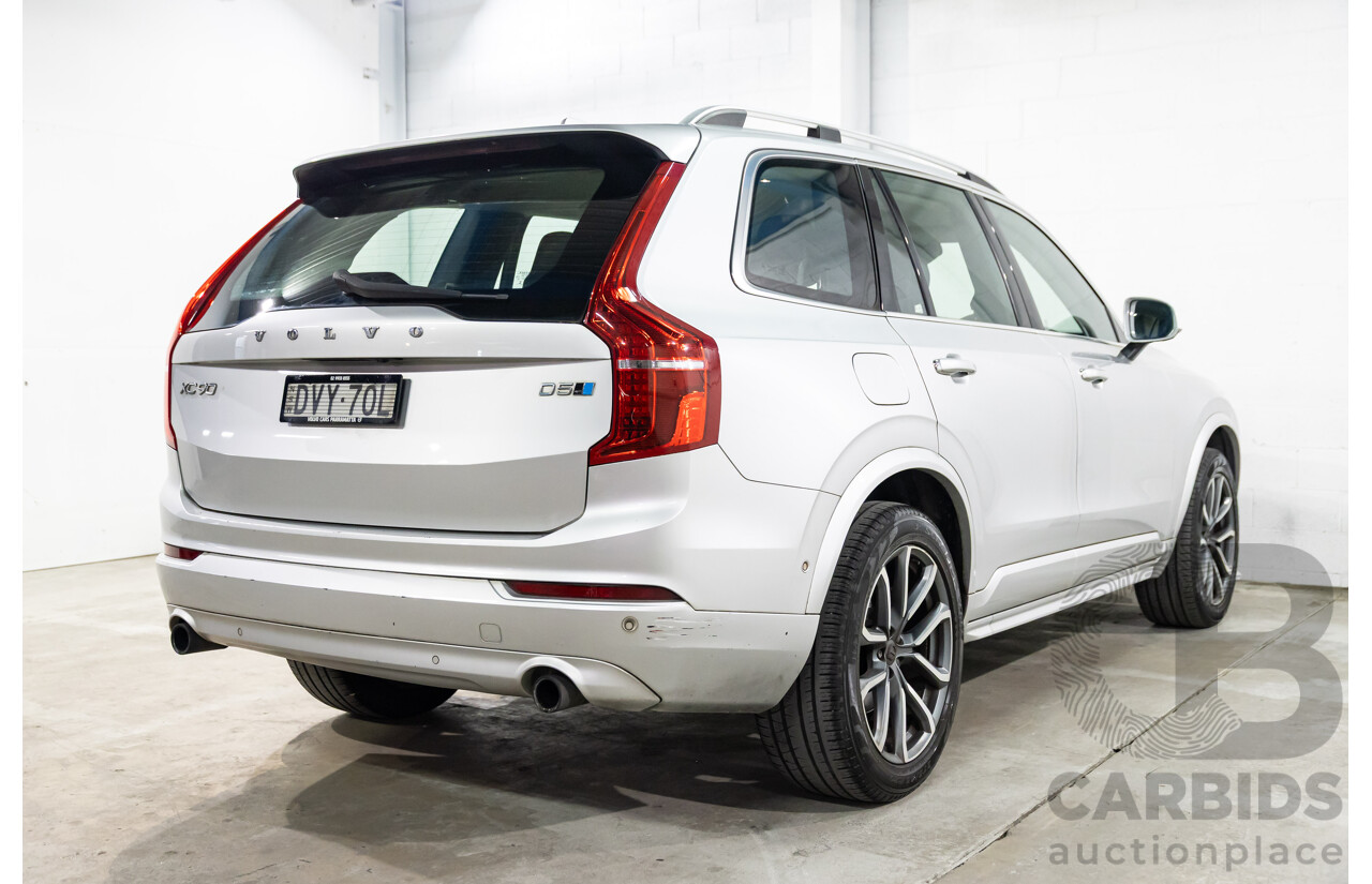 02/2018 Volvo XC90 D5 Momentum (AWD) 256 MY18 4d Wagon Bright Silver Metallic Turbo Diesel 2.0L