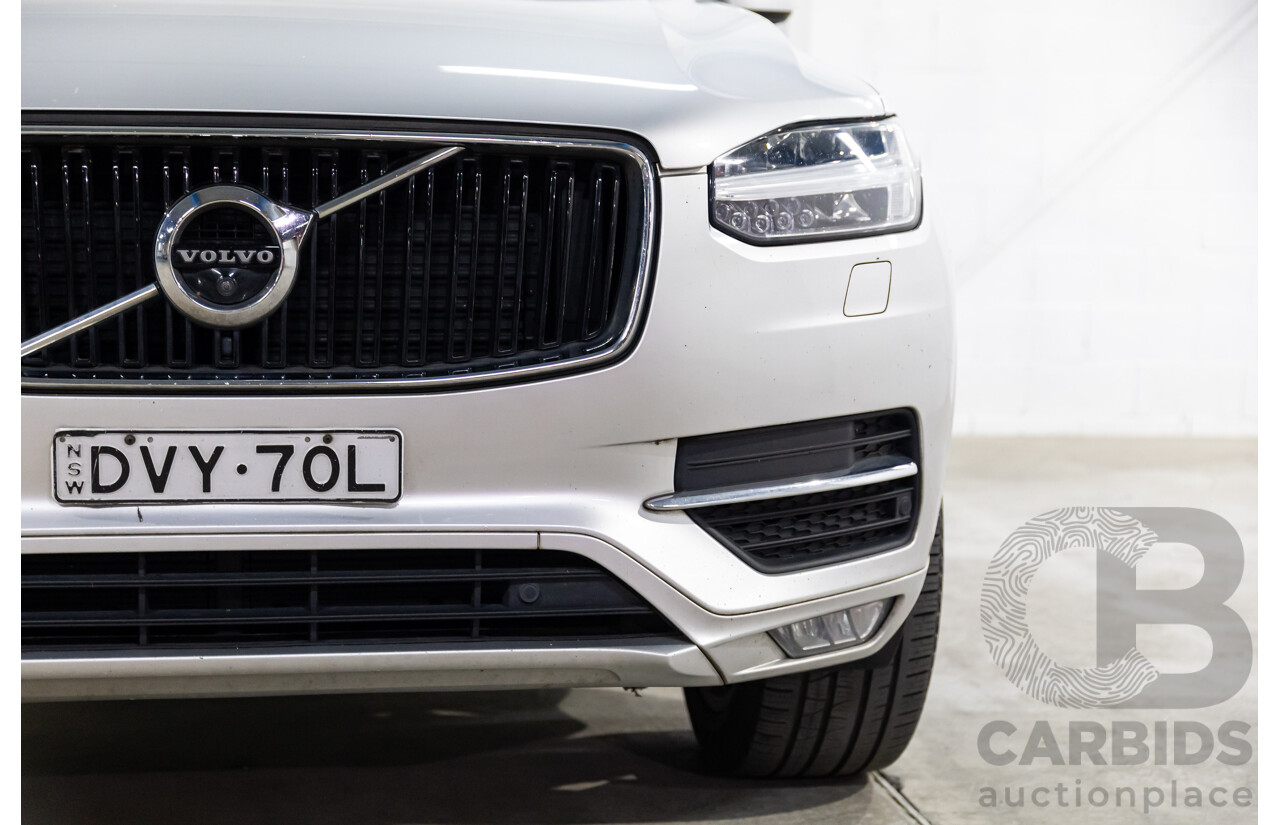 02/2018 Volvo XC90 D5 Momentum (AWD) 256 MY18 4d Wagon Bright Silver Metallic Turbo Diesel 2.0L