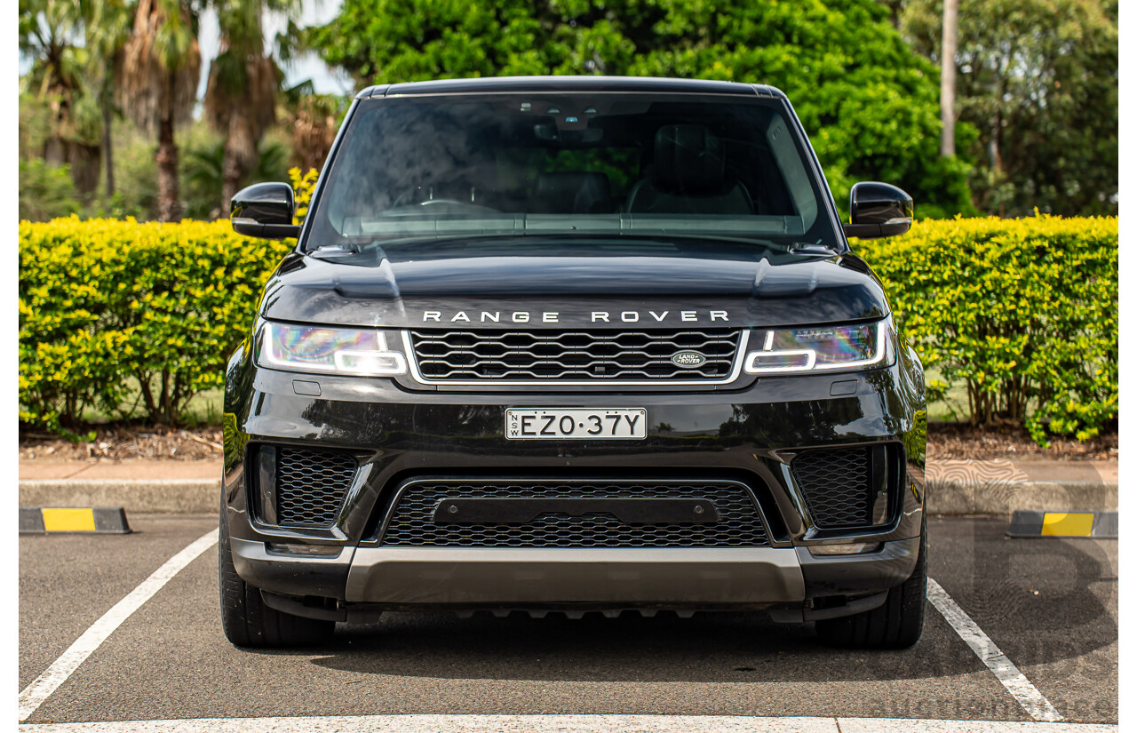 06/2018 Land Rover Range Rover Sport SDV6 SE (225kW AWD) LW MY18 4d Wagon Santorini Black Metallic Turbo Diesel V6 3.0L