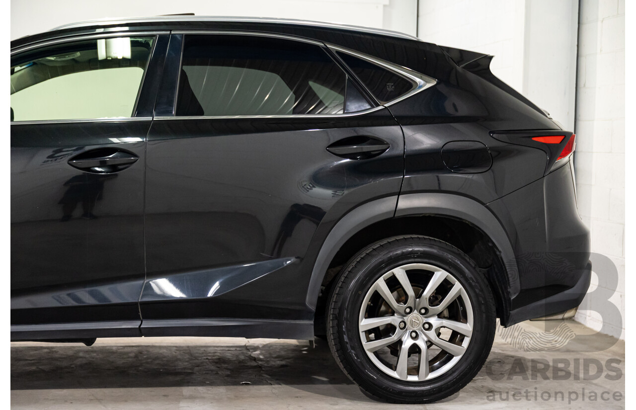 06/2017 Lexus NX200t Luxury (FWD) AGZ10R 4d Wagon Obsidian Black Turbo 2.0L