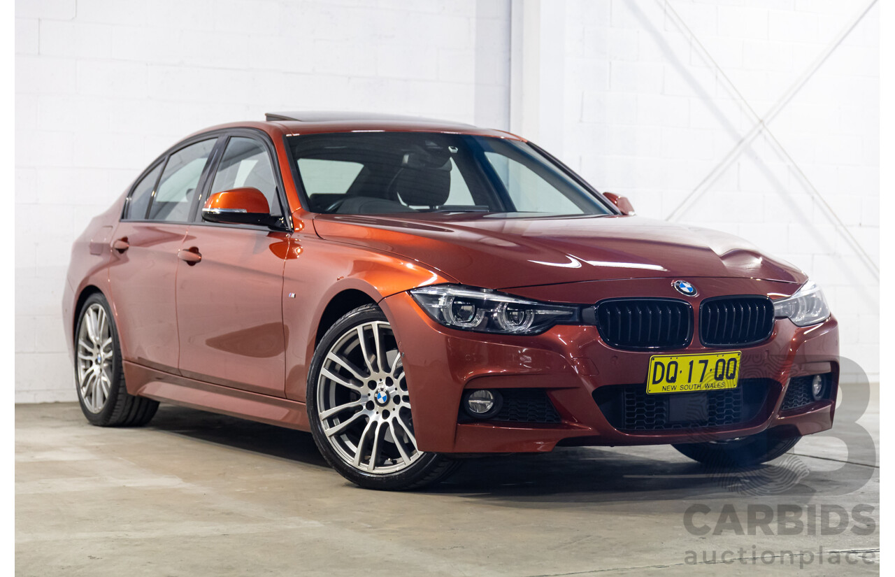 08/2018 BMW 330i M Sport (RWD) F30 LCI MY18 4d Sedan Sunset Orange Metallic Turbo 2.0L