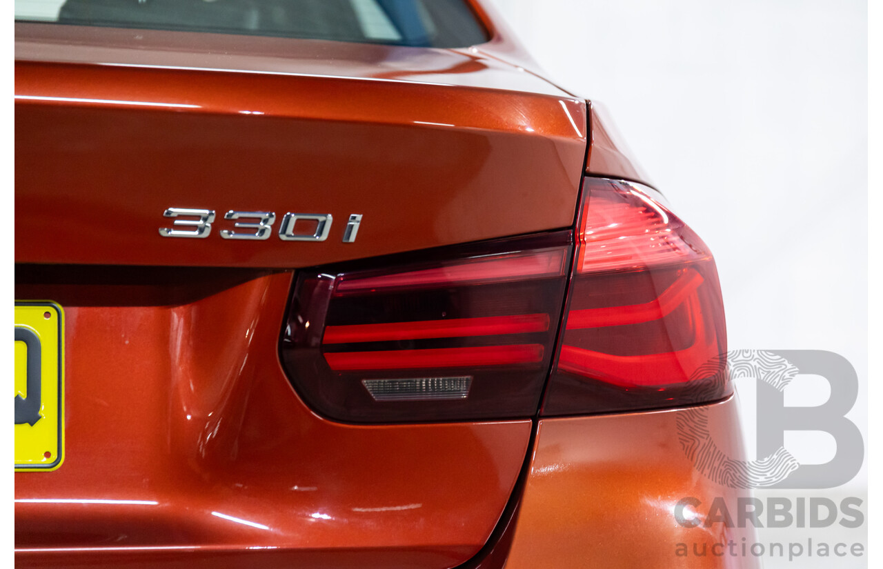 08/2018 BMW 330i M Sport (RWD) F30 LCI MY18 4d Sedan Sunset Orange Metallic Turbo 2.0L