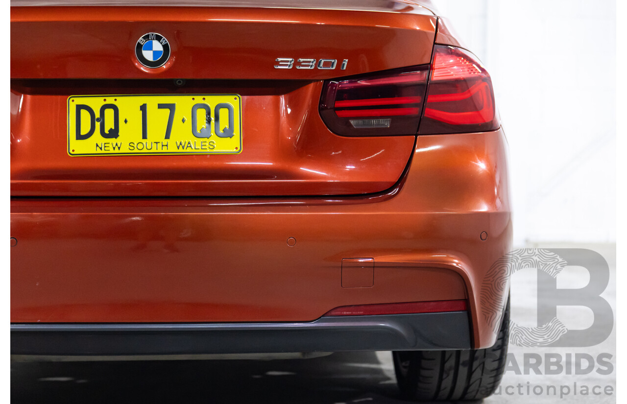 08/2018 BMW 330i M Sport (RWD) F30 LCI MY18 4d Sedan Sunset Orange Metallic Turbo 2.0L