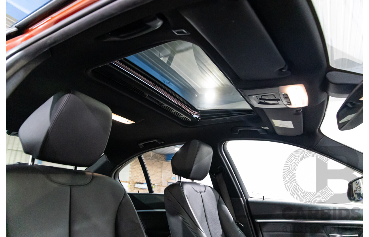 08/2018 BMW 330i M Sport (RWD) F30 LCI MY18 4d Sedan Sunset Orange Metallic Turbo 2.0L