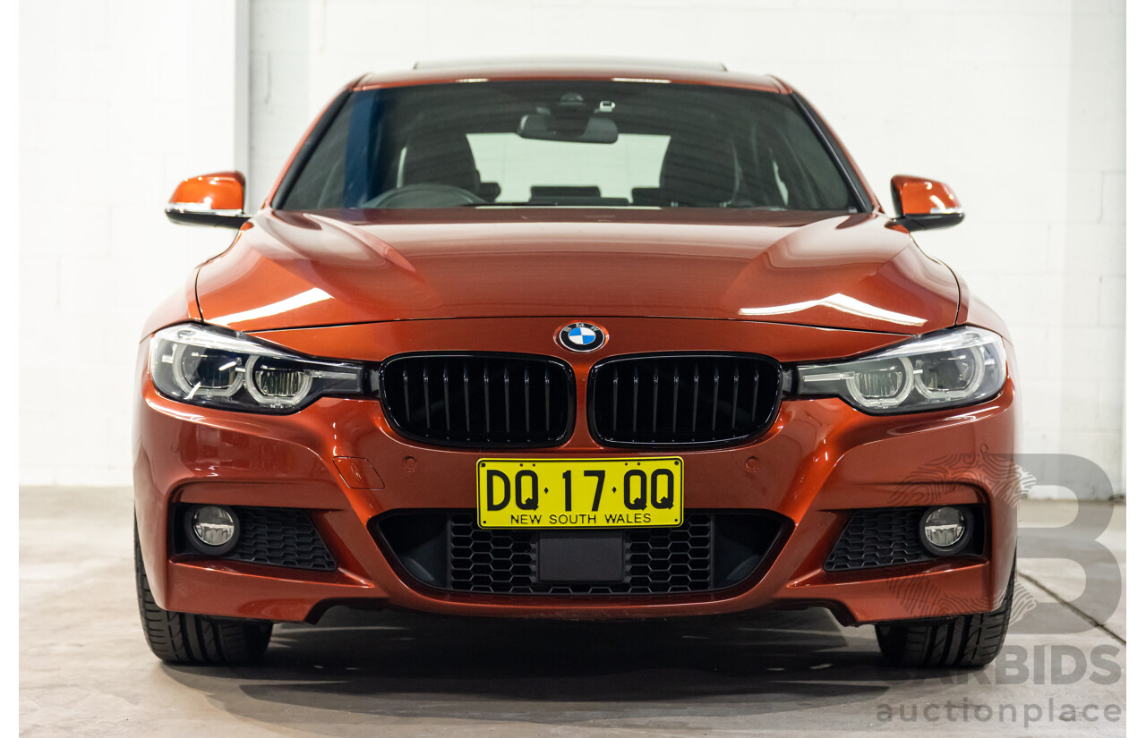 08/2018 BMW 330i M Sport (RWD) F30 LCI MY18 4d Sedan Sunset Orange Metallic Turbo 2.0L