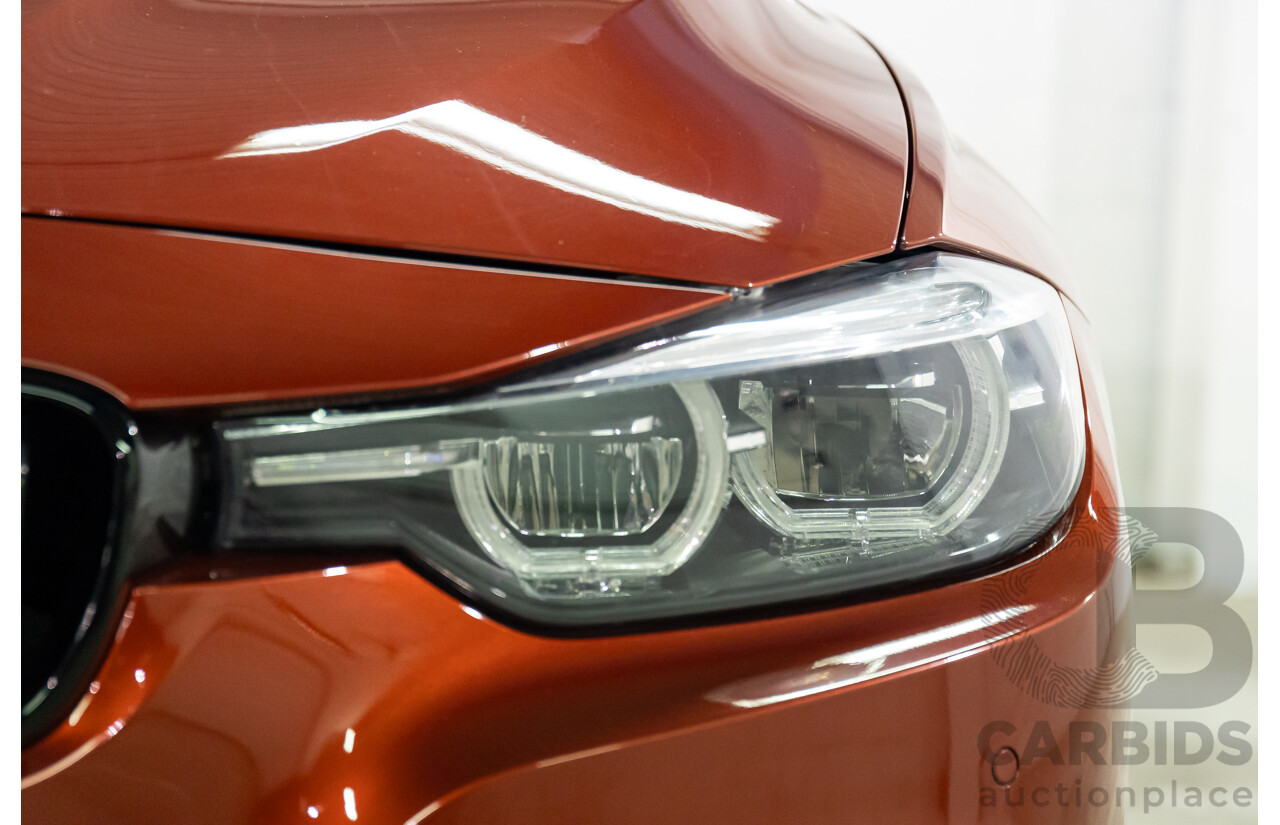 08/2018 BMW 330i M Sport (RWD) F30 LCI MY18 4d Sedan Sunset Orange Metallic Turbo 2.0L