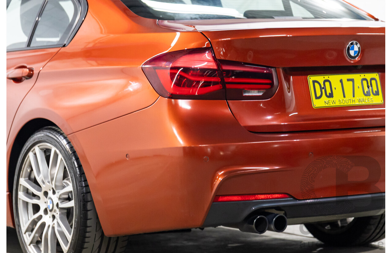 08/2018 BMW 330i M Sport (RWD) F30 LCI MY18 4d Sedan Sunset Orange Metallic Turbo 2.0L