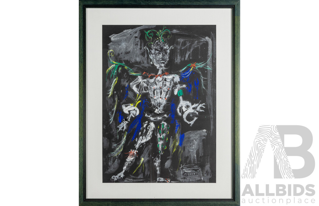 Barry Kay, (20th Century, Australian, 1932-1985), Oberon, Wonderful Original Lithograph, 82 x 65 cm (frame)