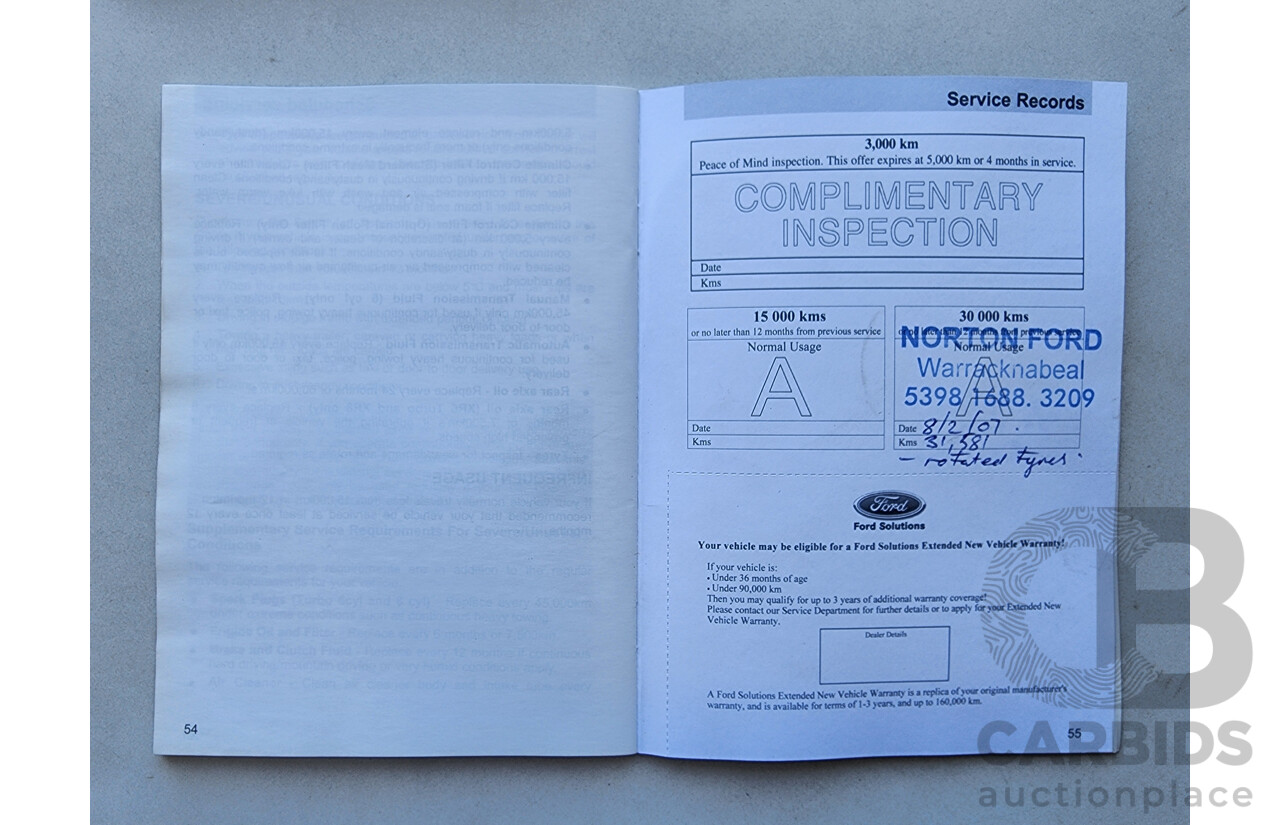 7/2004 Ford Falcon Futura BA 4d Sedan Silver 4.0L