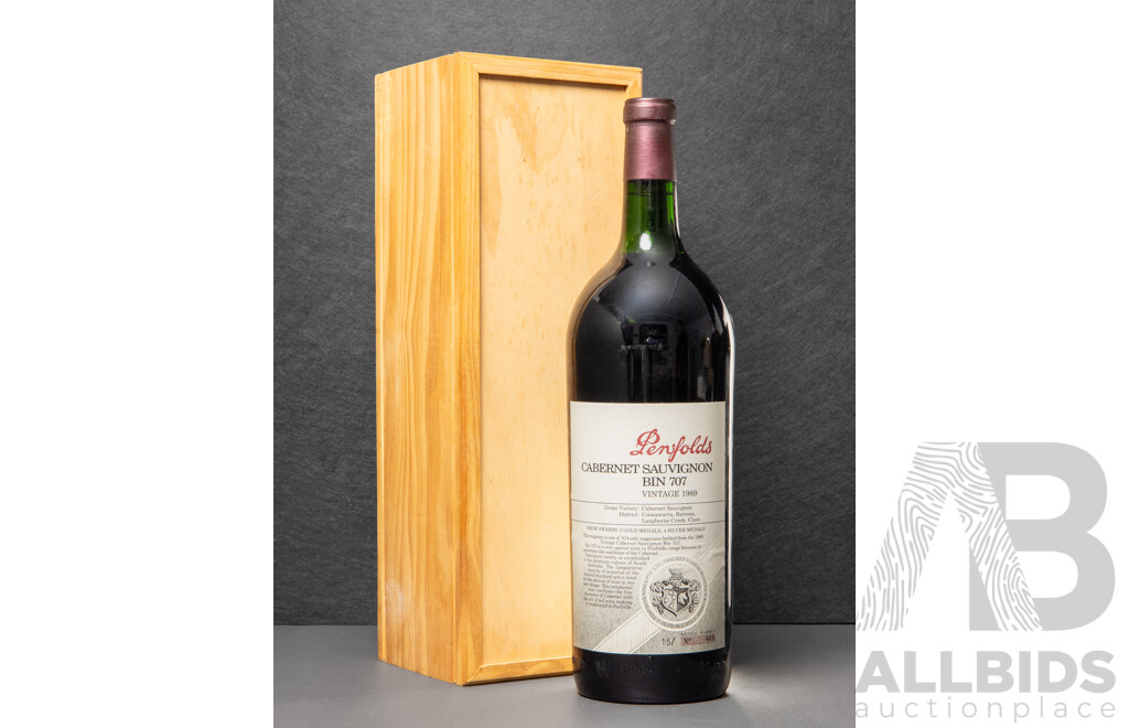 Penfolds Cabernet Sauvignon Bin 707 Vintage 1989 Magnum in Box
