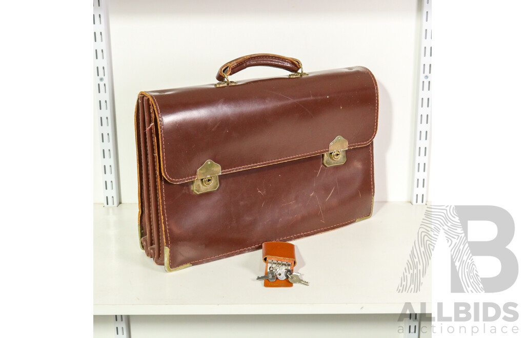 Vintage Cheney Brown Leather Satchel