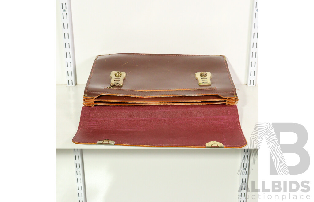 Vintage Cheney Brown Leather Satchel