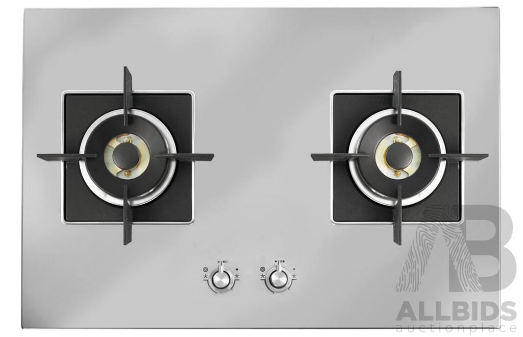 ILVE (ILAS762X), 76cm Natural Gas 2 Burner Cooktop - RRP $1584.00