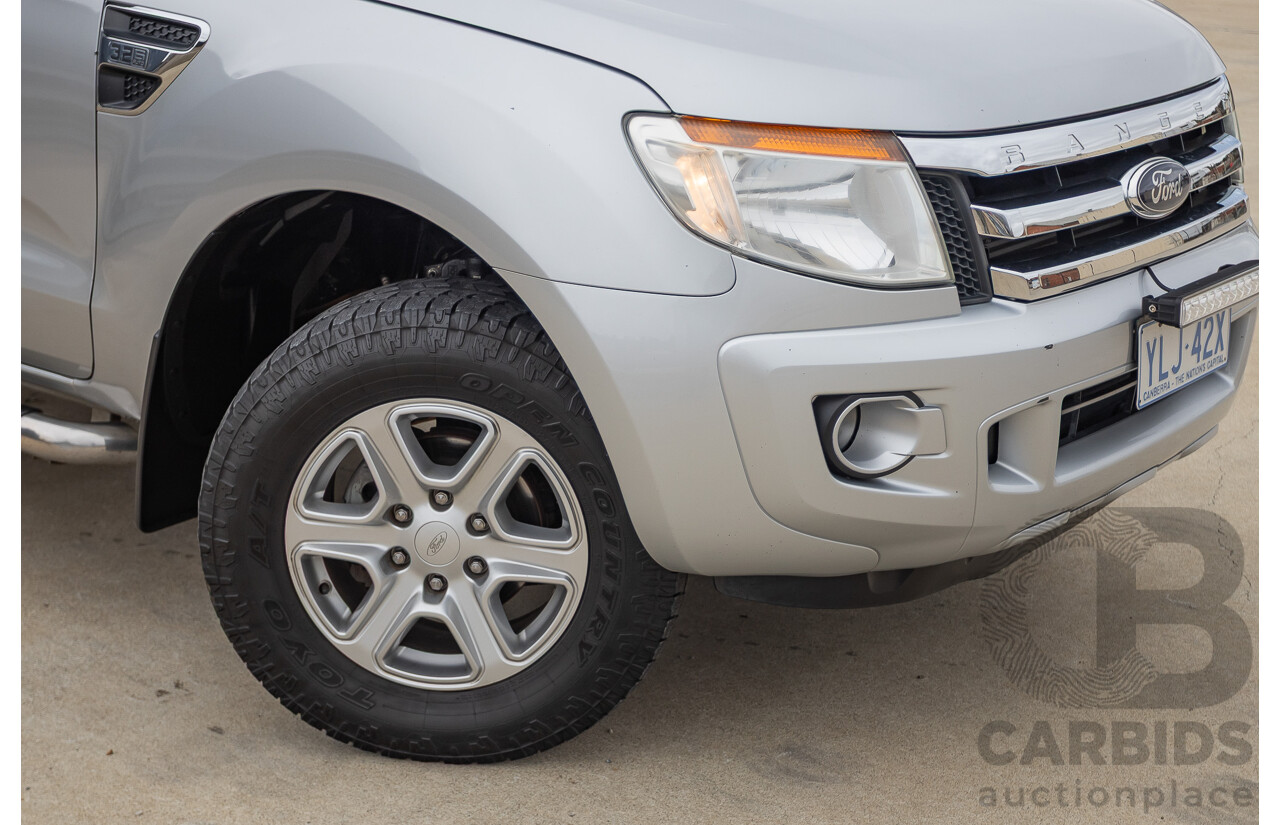 04/2013 Ford Ranger XLT 3.2 (4x4) PX Super Cab Pick Up Highlight Silver Metallic 3.2L