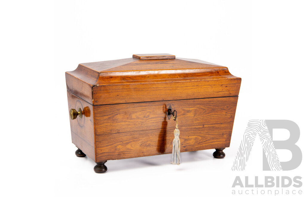 Victorian Mahogany Fitted Tea Caddy