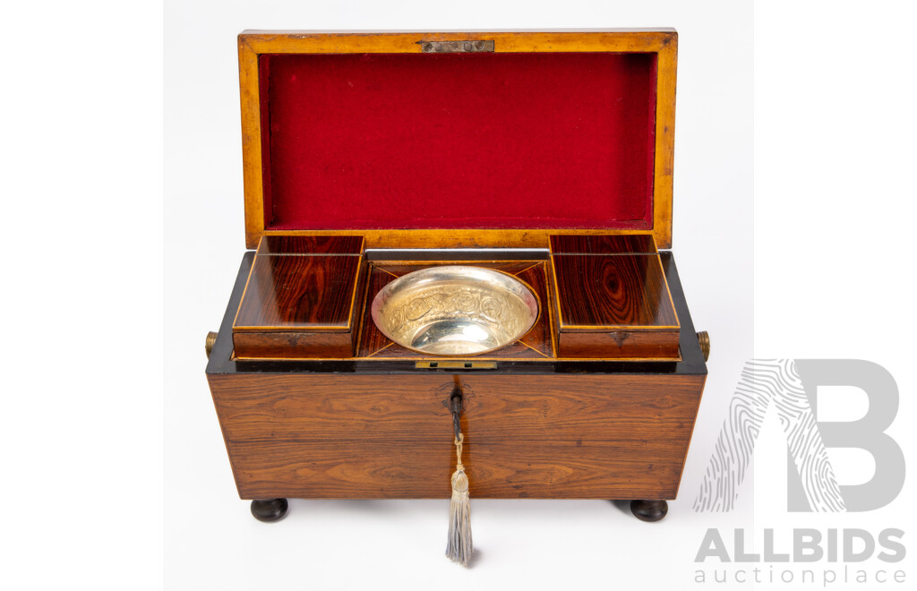 Victorian Mahogany Fitted Tea Caddy