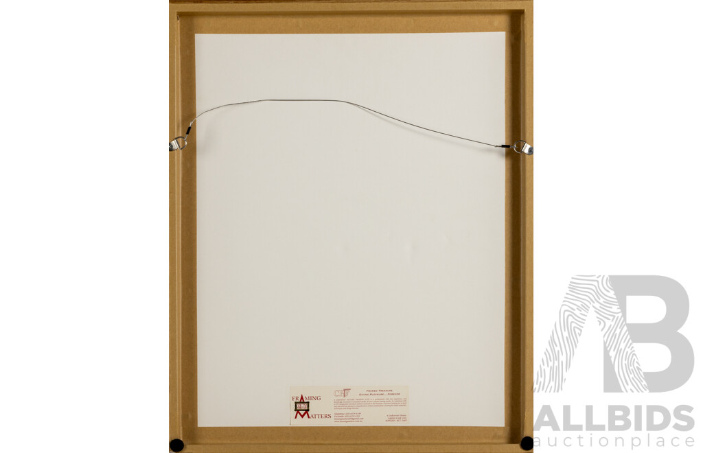 Louis Kahan (20th Century, Austrian-Born Australian, 1905-2002), Standing Nude Back, Original Signed Etching, 53 x 43 cm (frame)