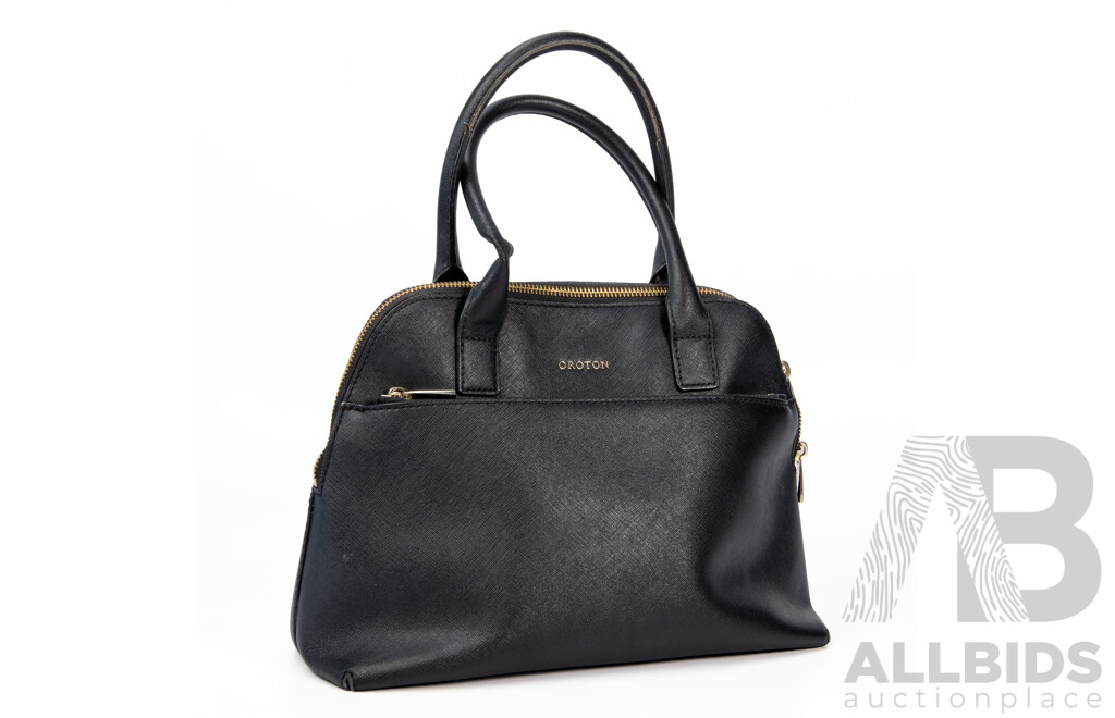 Oroton Maison Griptop Black Bag
