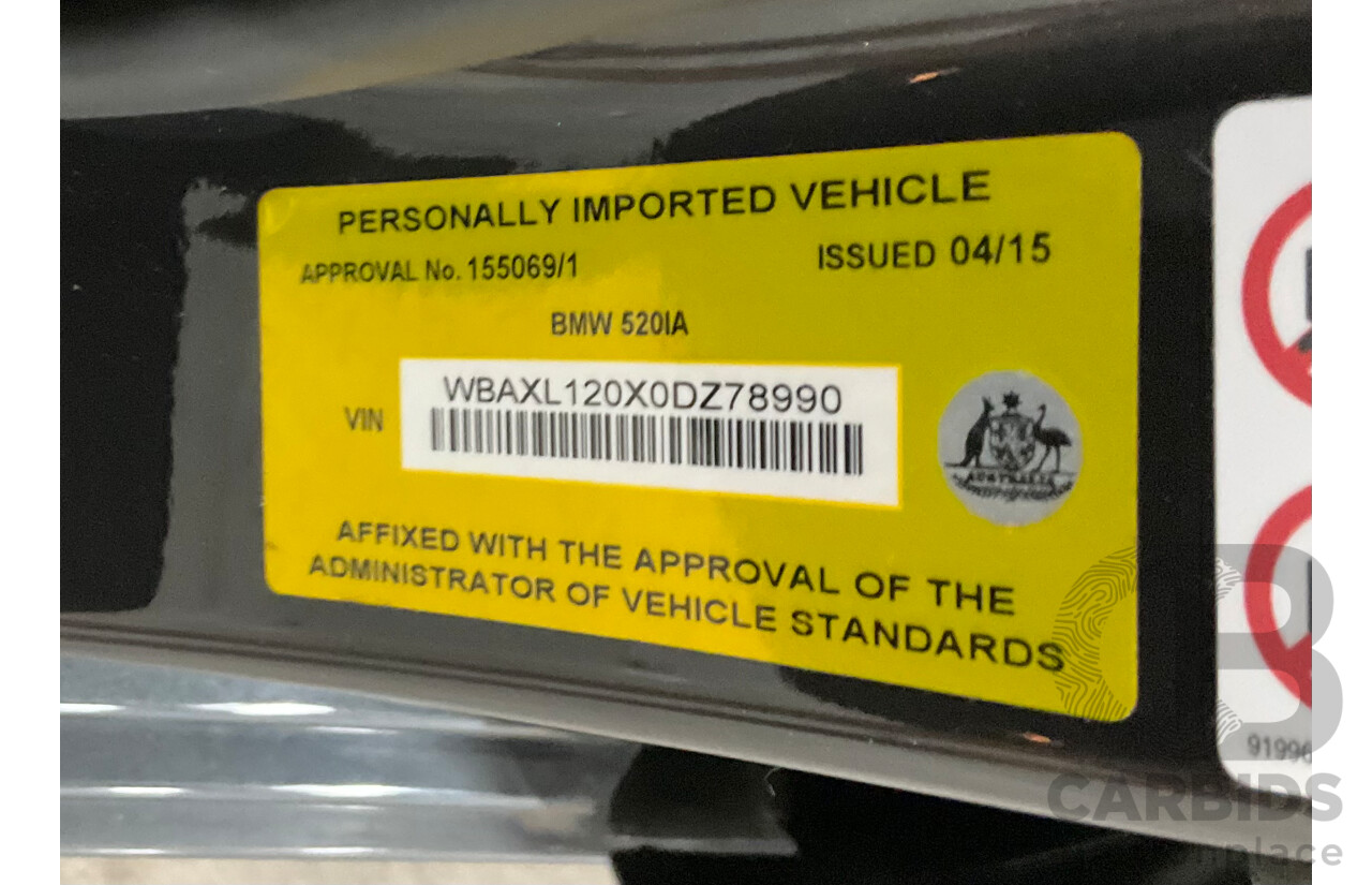 4/2013 BMW 520i Touring F11 MY14 4d Wagon Sophisto Grey Brilliant Effect Metallic Turbo 2.0L - 4/2015 Personal Import