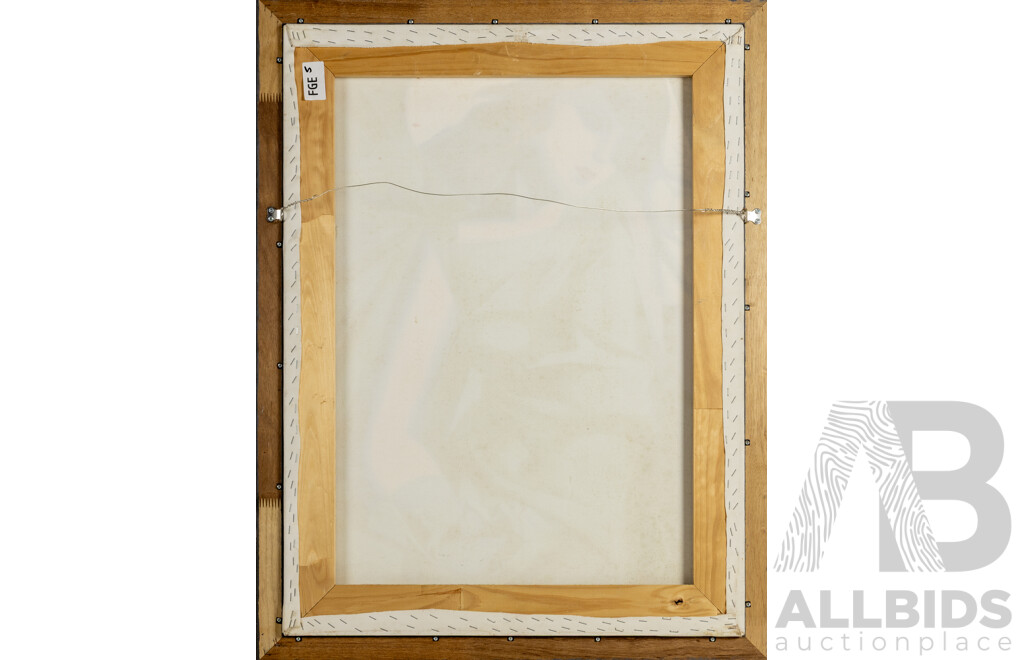 After Tamara De Lempicka (19/20th Centuries, Polish, 1894-1980) Young Woman in Green, Reproduction Oil on Canvas After Original, 87 X 67 Cm (frame)