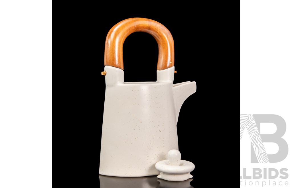 Bruka Stoneware Teapot with Timber Handle
