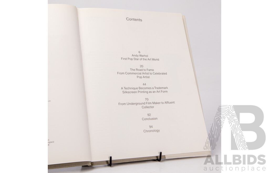 Andy Warhol (1928-1987) Commerce Into Art by Klaus Honnef, First Edition