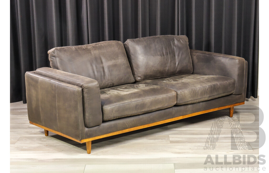 Modern Square Line Low Lying Two Seater Lounge
