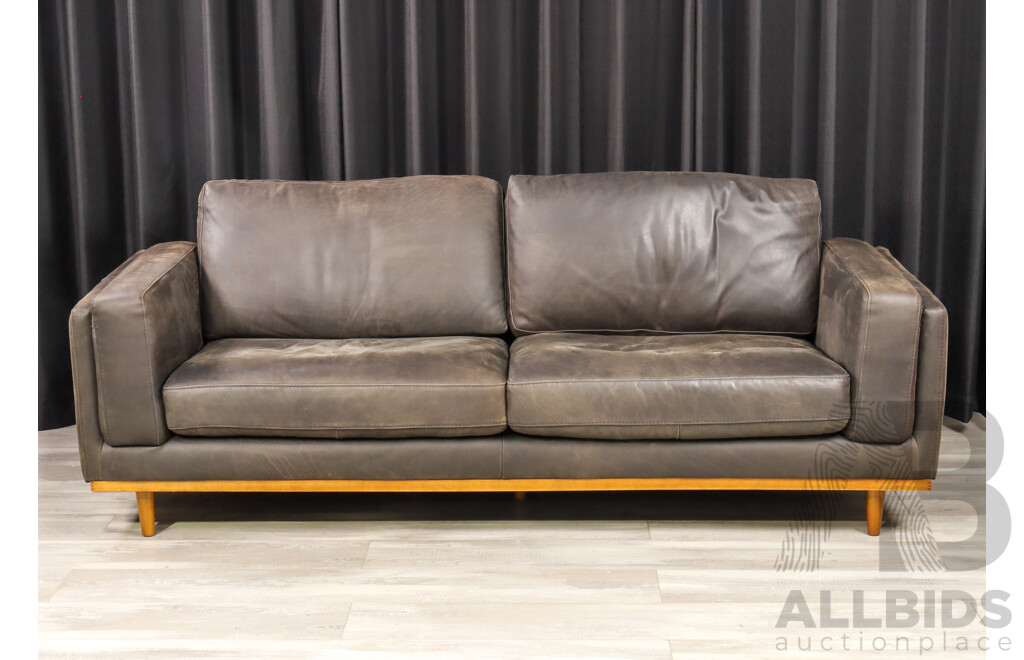 Modern Square Line Low Lying Two Seater Lounge