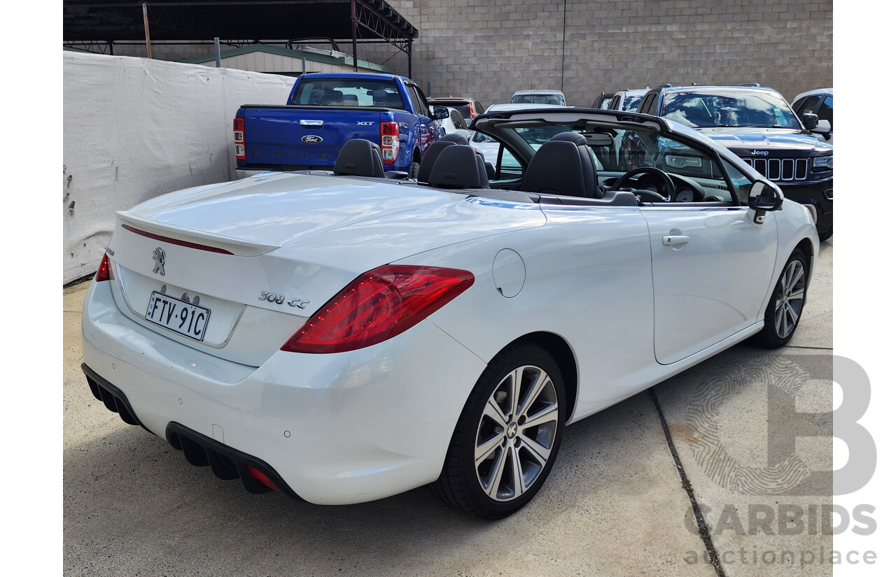 2/2015 Peugeot 308 CC Allure Turbo 11 UPGRADE 2d Cabriolet White 1.6L