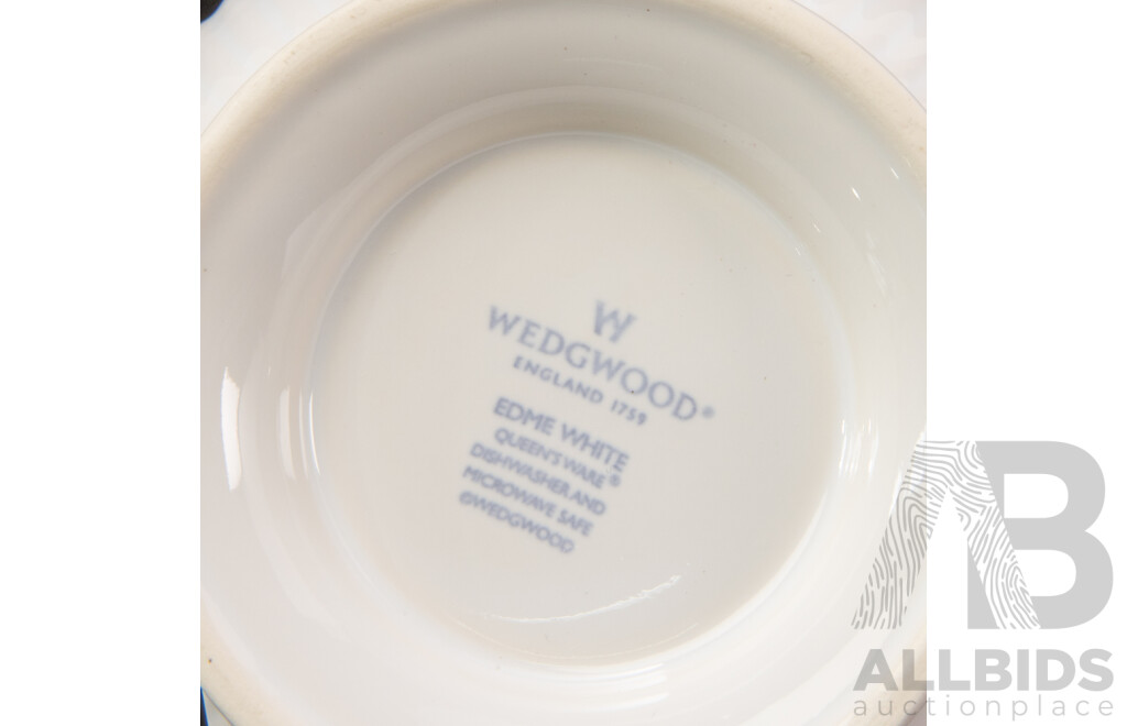 Porcelain French Sevres Style Jardiniere Together with a Wedgewood Jug