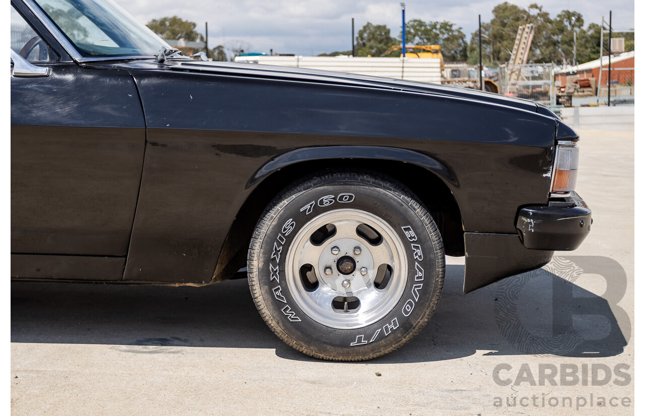 6/1981 Holden WB One Tonner 2d Trayback Utility Black V8 4.2L