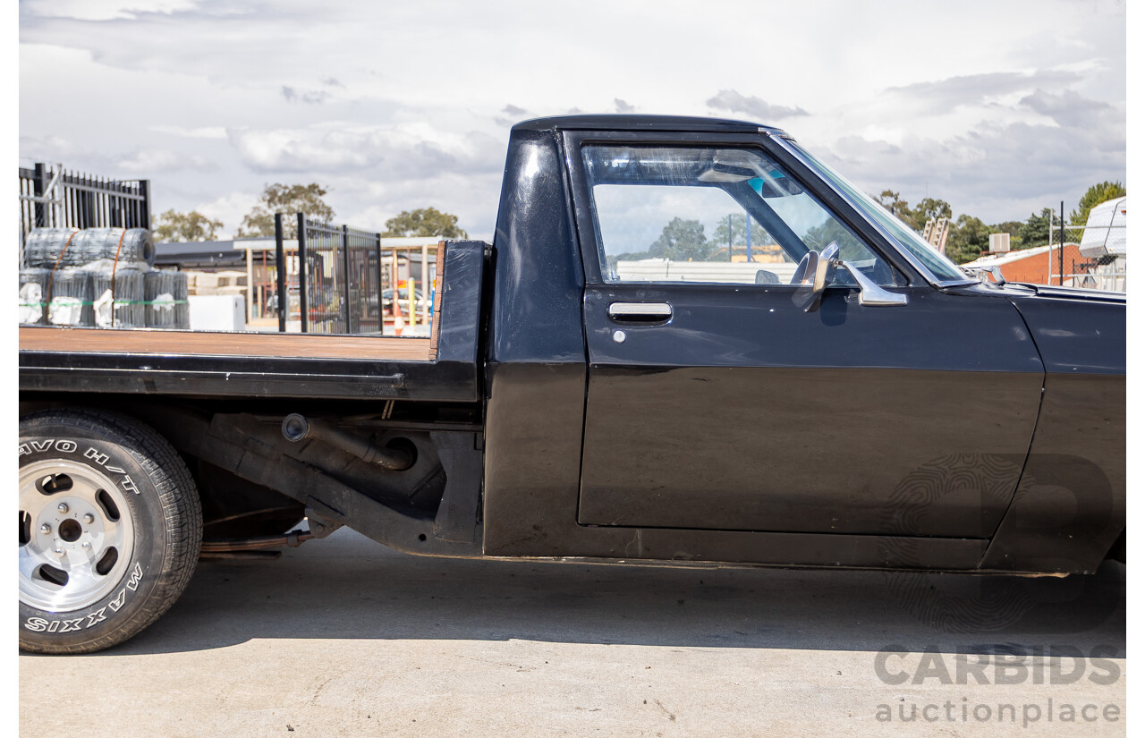 6/1981 Holden WB One Tonner 2d Trayback Utility Black V8 4.2L