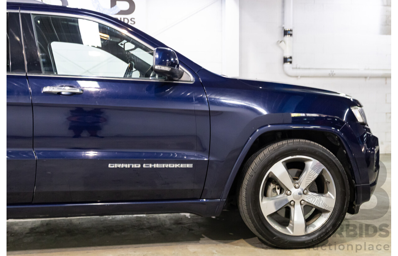 6/2013 Jeep Grand Cherokee Overland (4x4) WK MY14 4d Wagon True Blue Metallic V6 3.6L