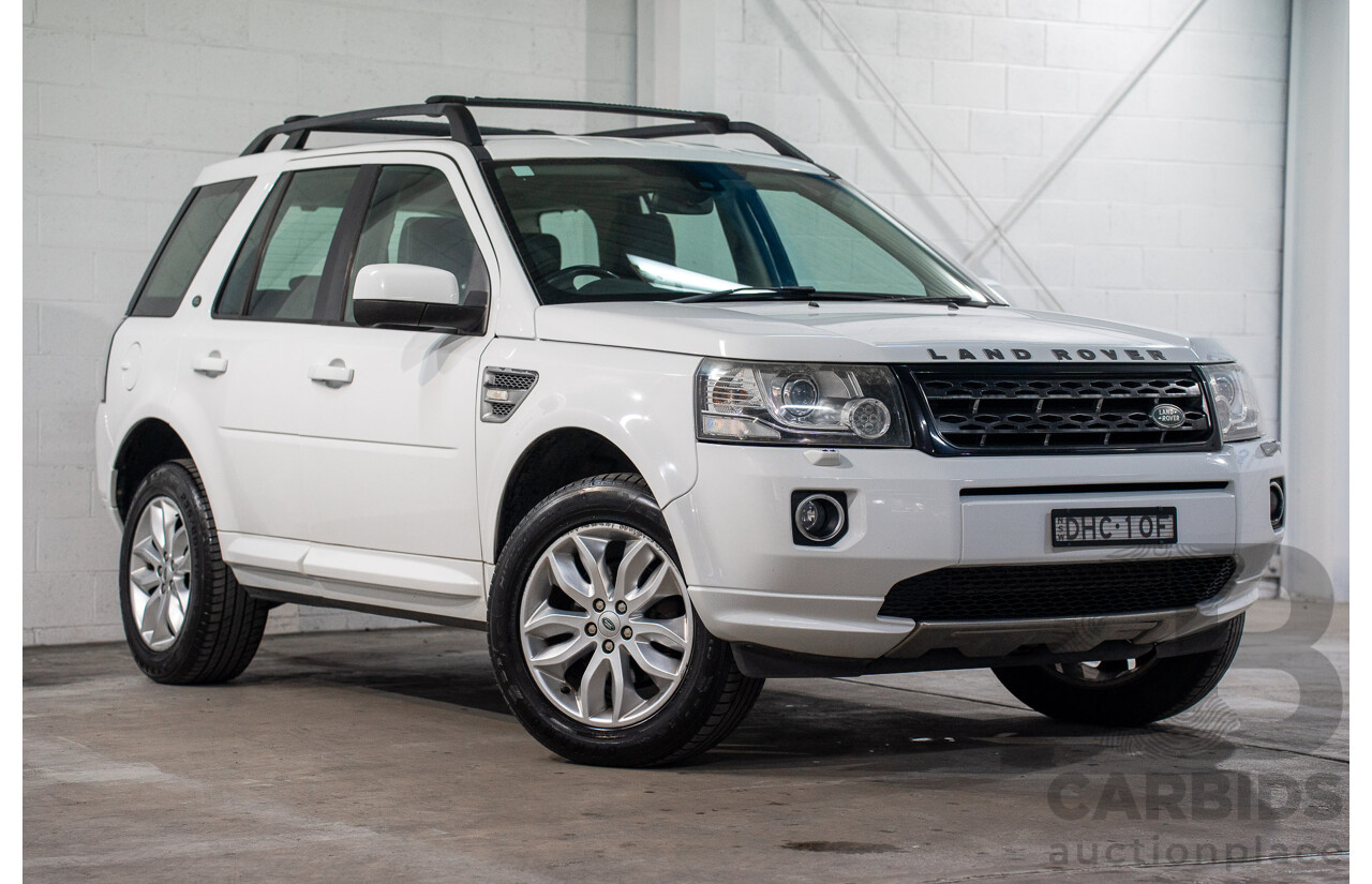 2/2014 Land Rover Freelander 2 TD4 SE (4x4) LF MY14 4d Wagon Fuji White Turbo Diesel 2.2L