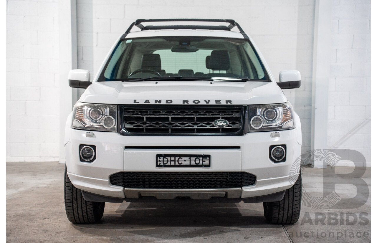 2/2014 Land Rover Freelander 2 TD4 SE (4x4) LF MY14 4d Wagon Fuji White Turbo Diesel 2.2L