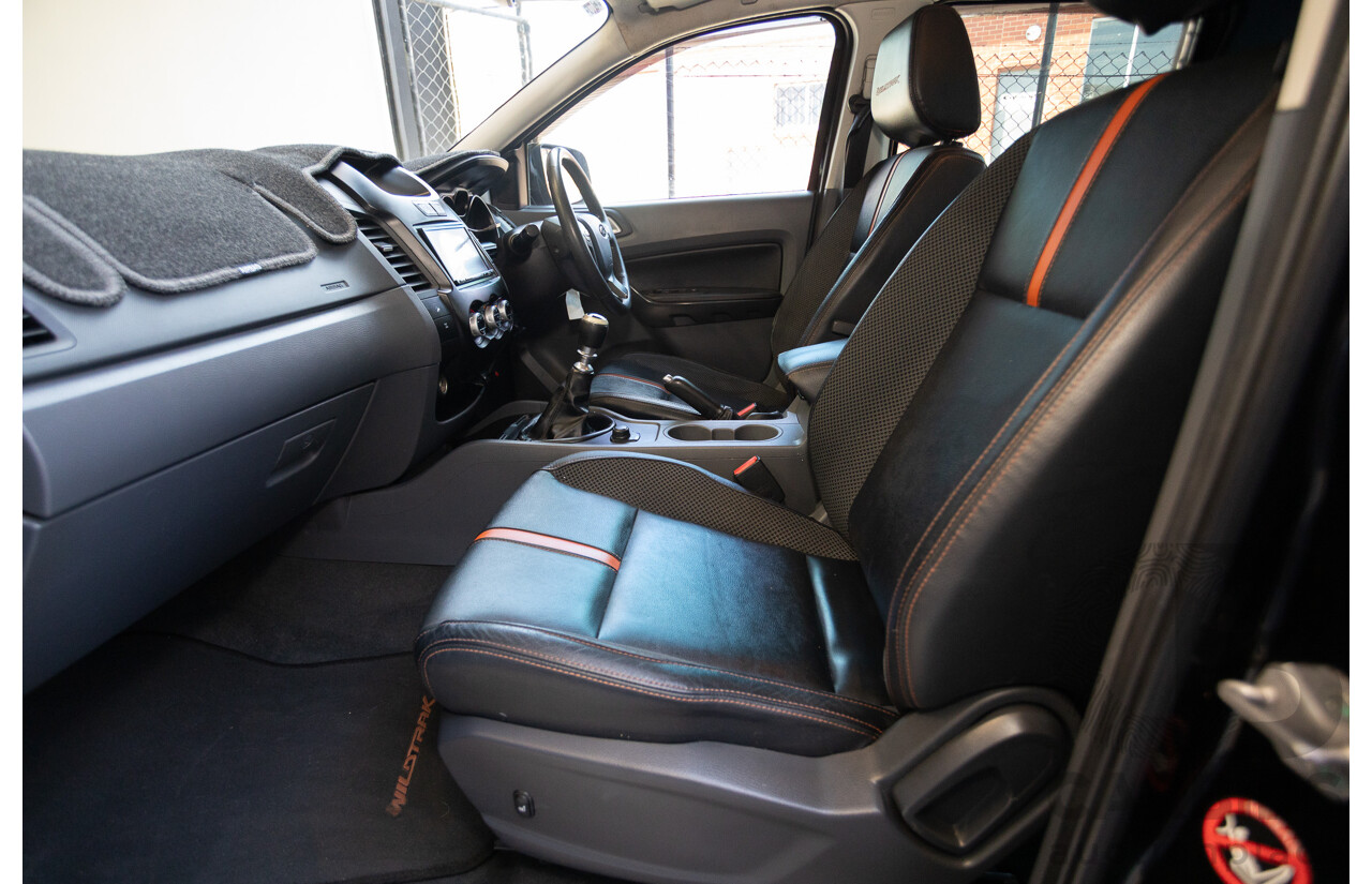 05/2015 Ford Ranger Wildtrak 3.2 (4x4) PX Crew Cab Utility Mica Black Metallic Turbo Diesel 3.2L