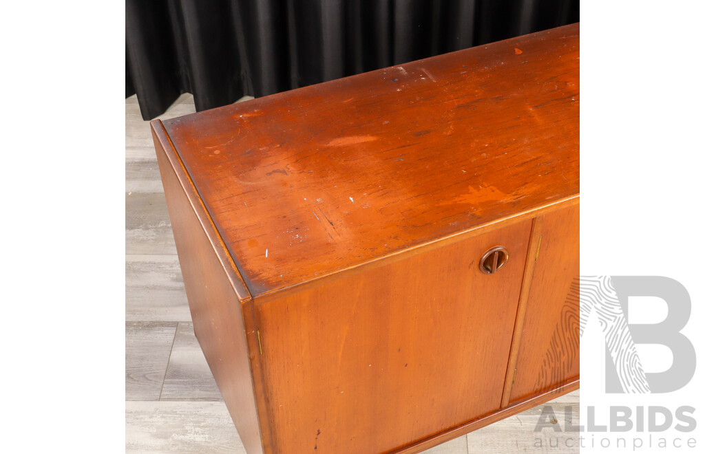 Vintage Parker Nordic Four Drawer Sideboard with Three Doors