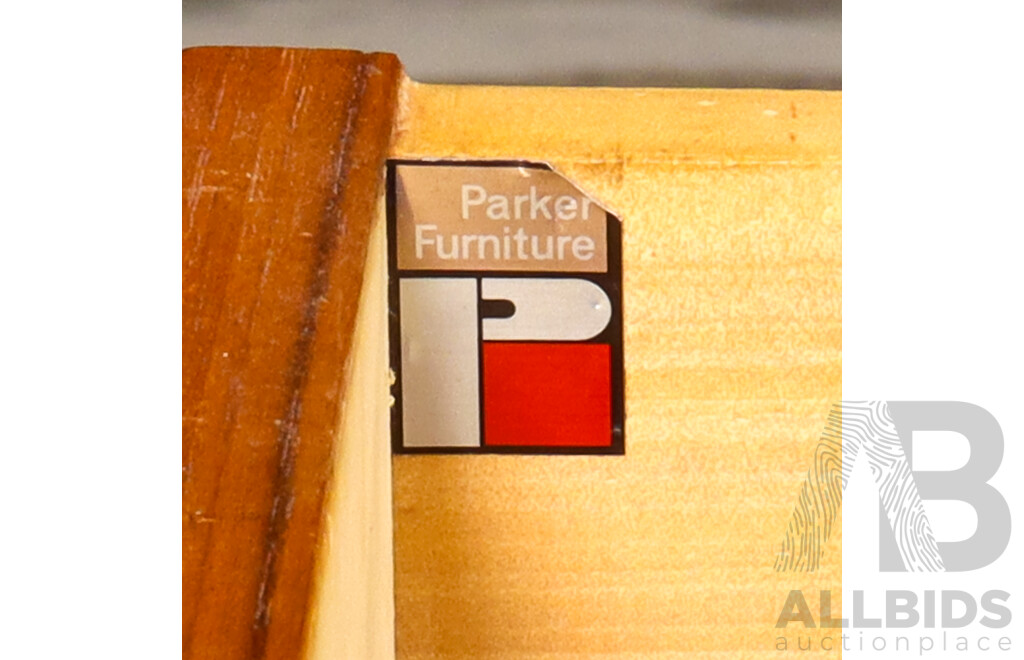 Vintage Parker Nordic Four Drawer Sideboard with Three Doors