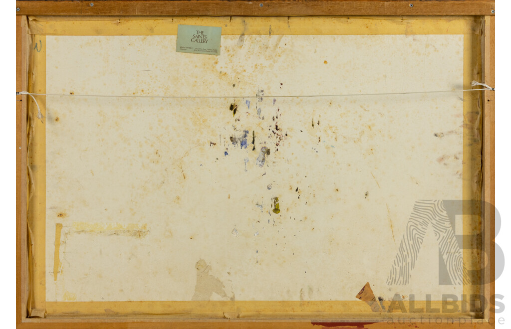 Unsigned, (20th Century), Abstract Fall Faces, Wonderful Mixed Media on Canvas, 66 x 97 cm (frame)