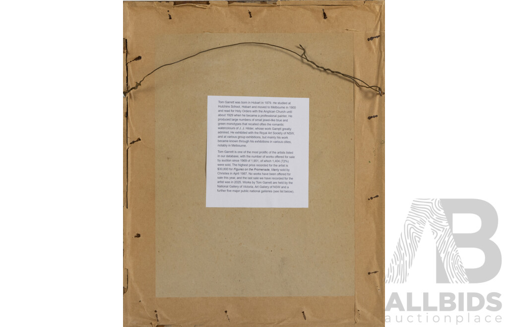 Tom Garrett (19/20th Centuries, 1879-1952), The Gathering, Wonderful Original Antique Watercolour, 40 x 32 cm (frame)