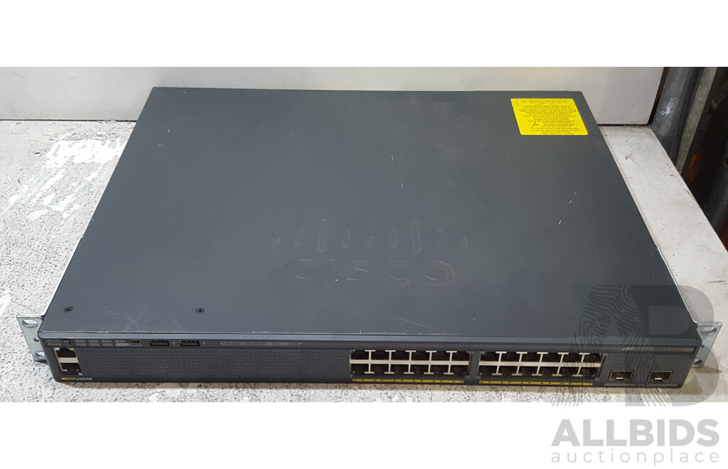 Cisco (WS-C2960X-24PD-L) Catalyst 2960-X Series 24-Port Gigabit Ethernet PoE+ Switch
